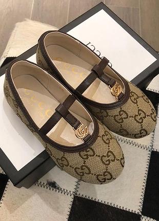 Балетки детские в стиле gucci
