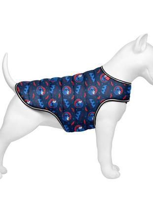 Курточка-накидка для собак waudog clothes, малюнок "бетмен червоно-блакитний ", xl, а 47 см, b 68-80 см, с