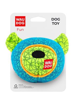 Іграшка для собак waudog fun, "ведмідь", ш 12 см, д 11 см блакитний