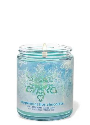 Ароматизированная свеча peppermint hot chocolate bath and body works