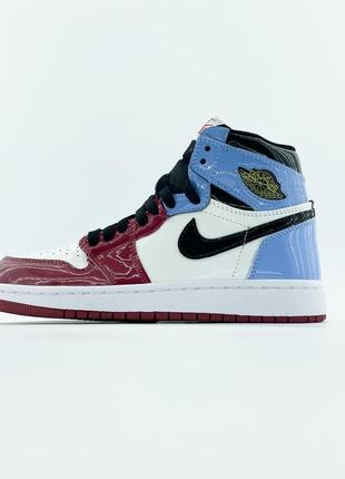 Женские кроссовки nike air jordan 1 retro high blue red 36-37-38-39