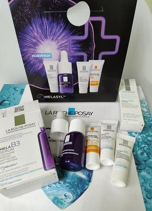 Набір la roche -posay mela b3  спф 50 крем/ флюїд сироватка hyalub5
