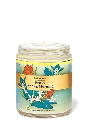 Ароматизированная свеча fresh spring morning bath and body works