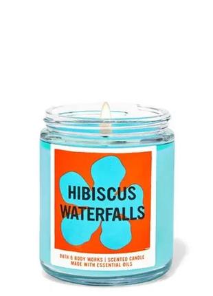 Ароматизированная свеча hibiscus waterfalls bath & body works