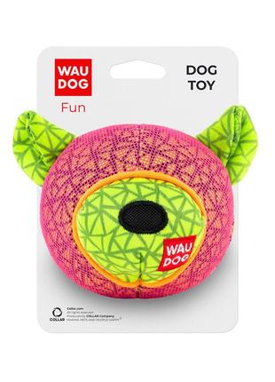 Іграшка для собак waudog fun, "ведмідь", ш 12 см, д 11 см рожевий