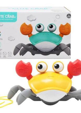 Заводная игрушка "cute crab" (желтый)