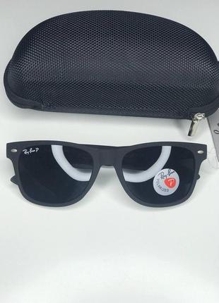 Солнцезащитные очки ray ban wayfarer черные матовые 2140 polarized рей бен вайфареры с поляризацией