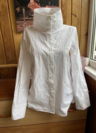 Дорогая рубашка брендовая фирменная оригинал база базовая разрезы блуза блузка