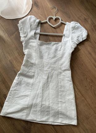 Сукня zara міні біла плаття платье
