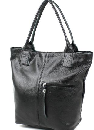 Женская кожаная сумка borsacomoda, украина черная 811.023-1