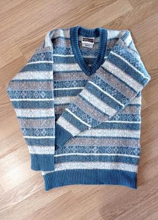 Вінтажний шикарний вовняний светр вінтаж ретро раритет шотландія