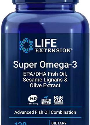 Омега 3 life extension super omega-3 120 sgels