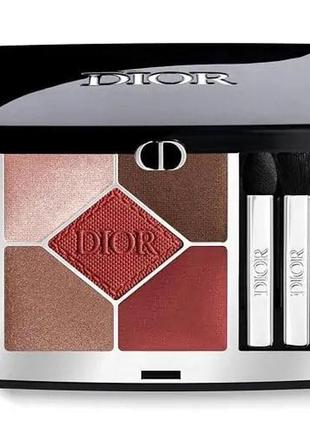 Палетка тіней dior 5 couleurs couture eyeshadow palette 673 — red tartan