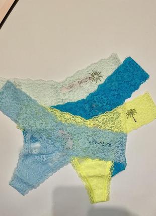 Кружевные трусики стринги от виктория оригинал сикрет lace thong panty