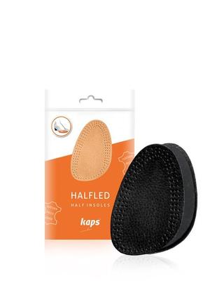 Kaps halfled black - шкіряні напівустілки для модельного взуття на підборах, чорні