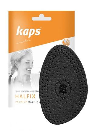 Kaps halfix black - кожаные полустельки для модельной обуви на каблуках, чёрные 37/38