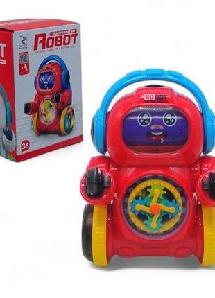 Интерактивная игрушка "робот", свет, музыка (красный)