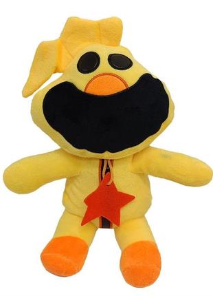 Плюшевая игрушка улыбающиеся зверята из poppy playtime smiling critters "кикинчикен" bambi poppy(yellow) 20 см