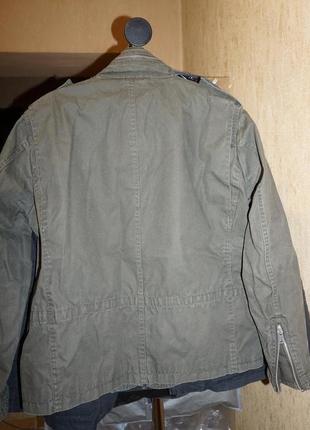 Куртка/унісекс h&m  m65 jacket із щільного котону колір хакі.