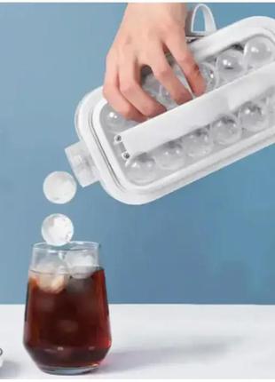 Силіконова форма для льоду на 17 кульок ice cube tray, багаторазова герметична форма для льоду