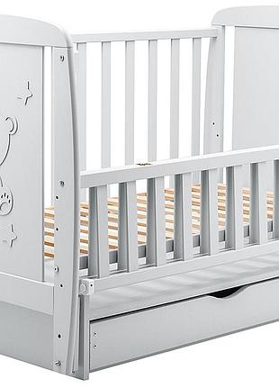 Кровать babyroom умка dumyo-3 маятник, ящик, откидной бок бук серый