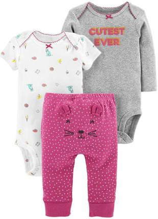 Дитячий костюм carters для дівчинки на 24 місяці боді штани бодик