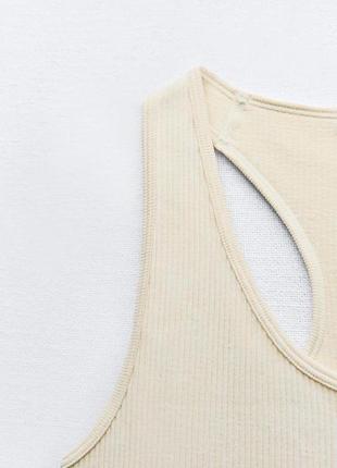 Укорочений топ seamless у рубчик zara3 фото
