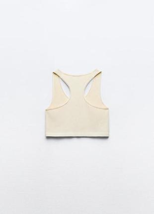 Укорочений топ seamless у рубчик zara2 фото
