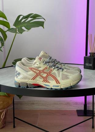 Кроссовки asics gel-kahana 8 marathon running beige red blue