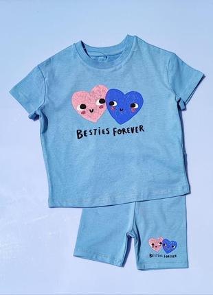 Летний костюм для девочек 86;92;104;110