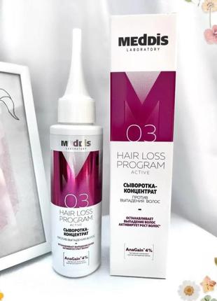 Сыворотка против выпадения волос meddis hair loss program active serum 100 мл