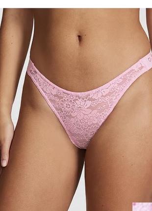 Кружевные трусики со стразами wink logo high-leg thong panty