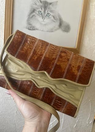 Vintage сумка клатч рептилія