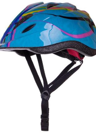 Шлем защитный с механизмом регулировки zelart sk-2861 синий2 фото