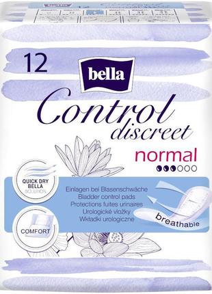 Урологические прокладки bella control discreet normal (12 шт)