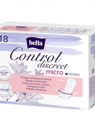 Урологические прокладки bella control discreet micro (18 шт)