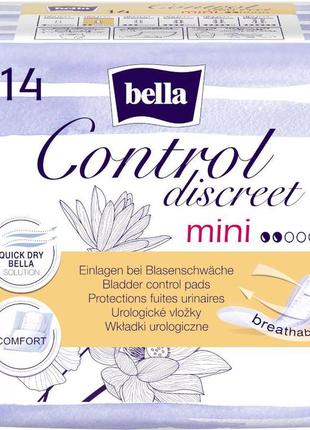 Урологические прокладки bella control discreet mini (14 шт)