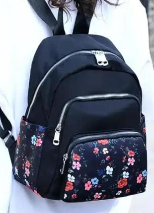Жіночий рюкзак з квітами jingpin нейлоновий 36х28х13 см