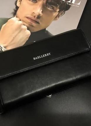 Чоловічий шкіряний гаманець baellerry портмоне чорний