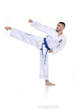 Добок для теквондо ітф із білим коміром daedo itf ta 10810 riber костюм форма одяг для...