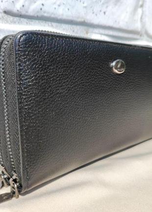 Стильное кожаное портмоне wallet (lexus). удобный и вместительный кошелек.