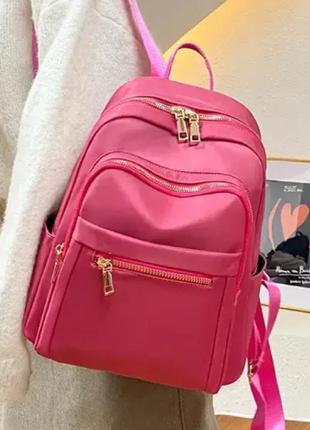Жіночий рюкзак нейлоновий класичний norden рожевий
