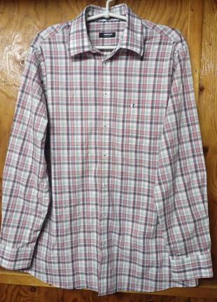 Рубашка мужская в клетку comfort fit walbusch 39-40