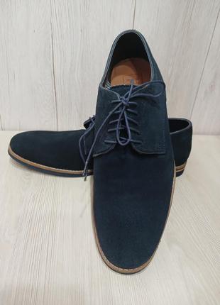 Туфли мужские замшевые синие