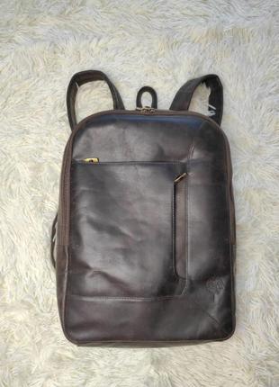 Кожаный рюкзак городской для ноутбука наплечник кожа ручная работа кожаный рюкзак