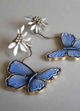 Сережки метелики витончені ніжні