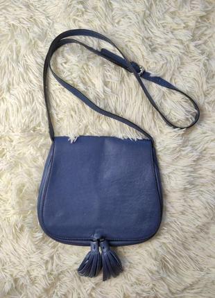 Abro шкіряна сумочка сумка шкіра синя маленька кожаная сумка крос боді