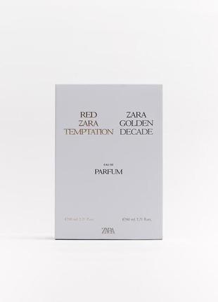Духи набір парфюми zara red temptation + golden decade 80 мл