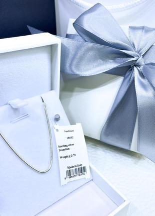 Срібне намисто кольє кулон підвіска ланцюг ланцюжок плетіння снейк стильне класичне мінімалізм срібло проба 925 нове з биркою
