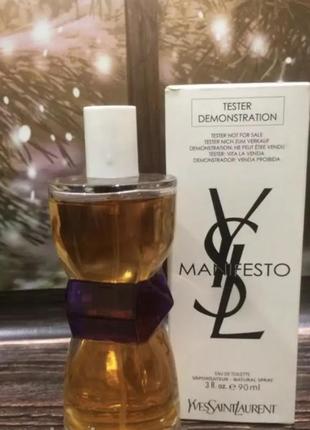 Жіночі парфуми yves saint laurent manifesto (tester) 90 ml ів сен лоран маніфесто (тестер) 90 мл оригинал